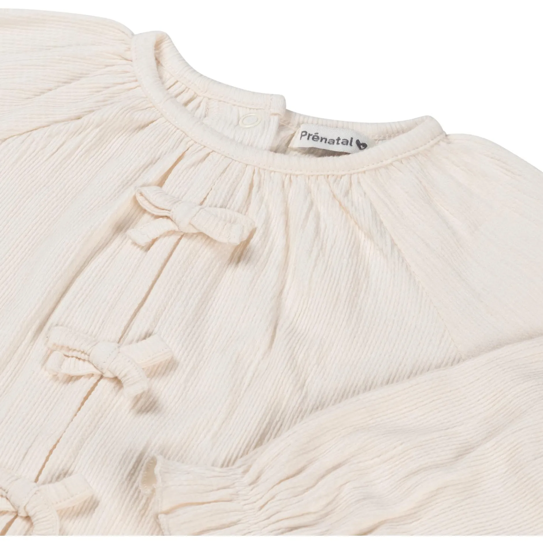 Shirts & Blouses|Shirts & Blouses*Prénatal peuter blouse lange mouwen effen wit Dark Off-White