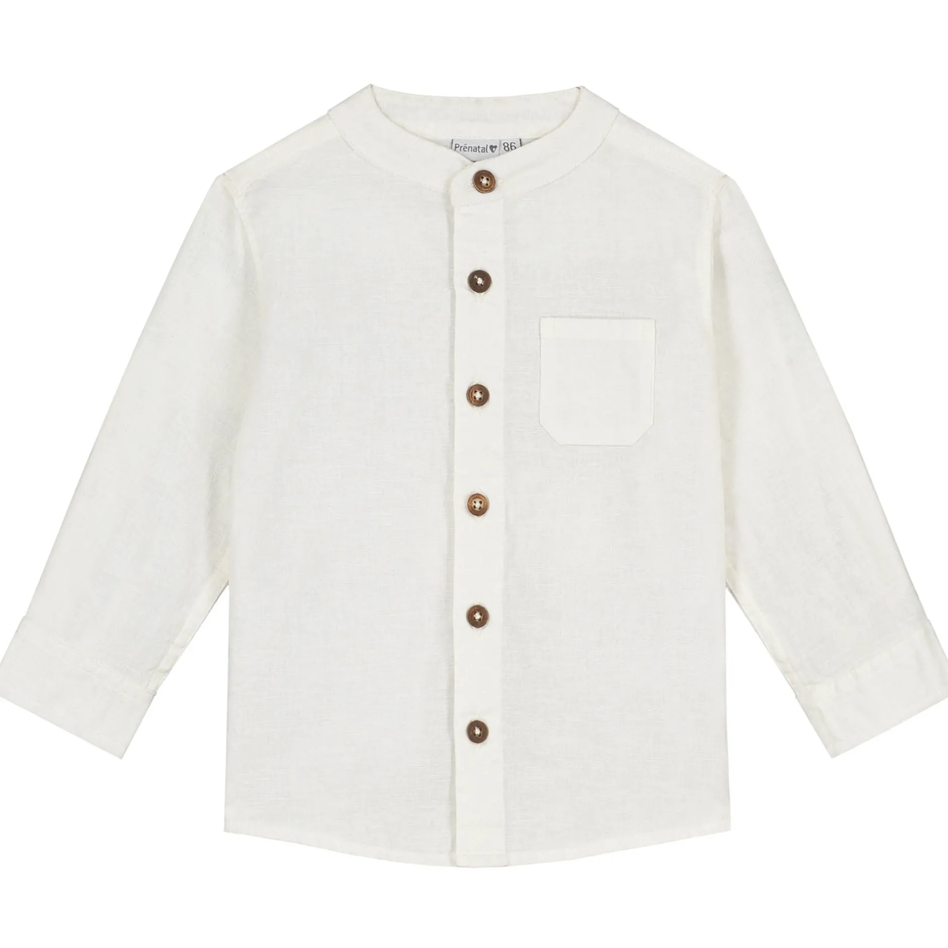 Shirts & Blouses|Shirts & Blouses*Prénatal peuter blouse lange mouwen effen wit Dark Off-White