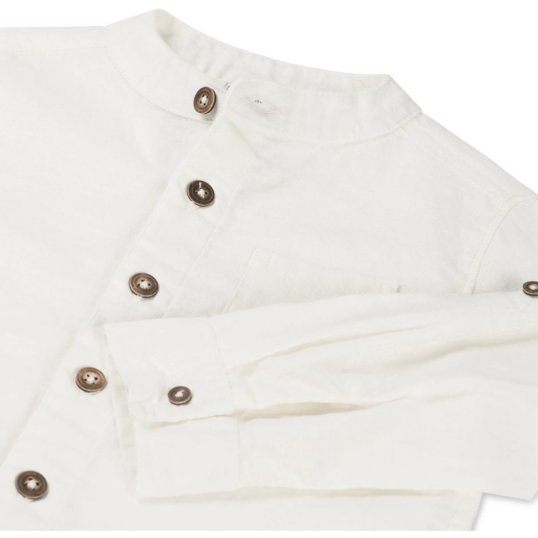 Shirts & Blouses|Shirts & Blouses*Prénatal peuter blouse lange mouwen effen wit Dark Off-White