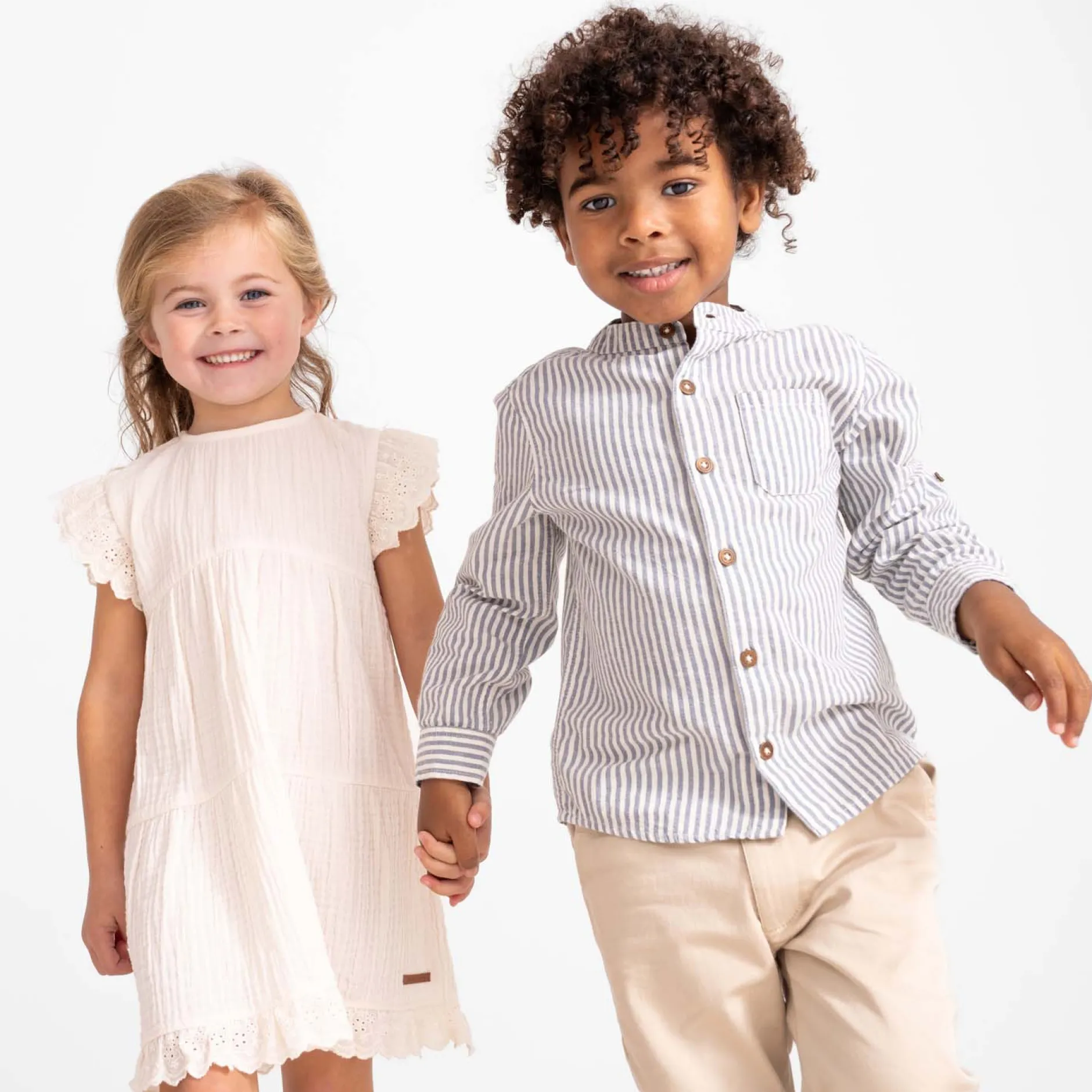 Shirts & Blouses|Shirts & Blouses*Prénatal peuter blouse lange mouwen strepen blauw Dark Milky Blue