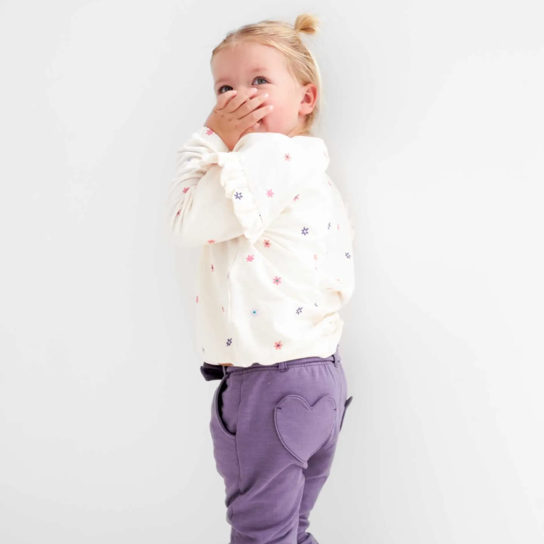 Broeken & Leggings|Broeken & Leggings*Prénatal peuter broek effen paars Grape Purple