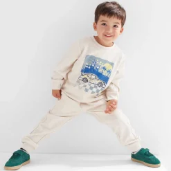 Broeken & Leggings|Broeken & Tuinbroeken*Prénatal peuter broek  effen beige Soft Brown Melange