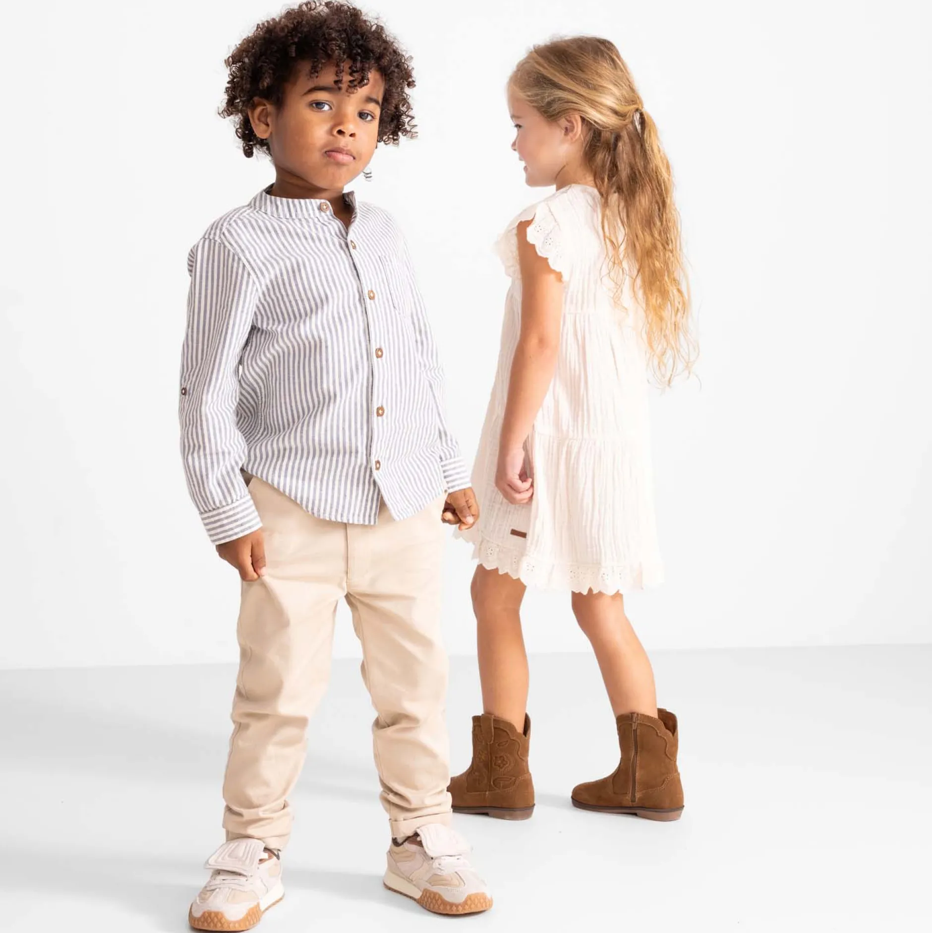 Broeken & Tuinbroeken|Broeken & Leggings*Prénatal peuter broek effen beige Light Beige Grey