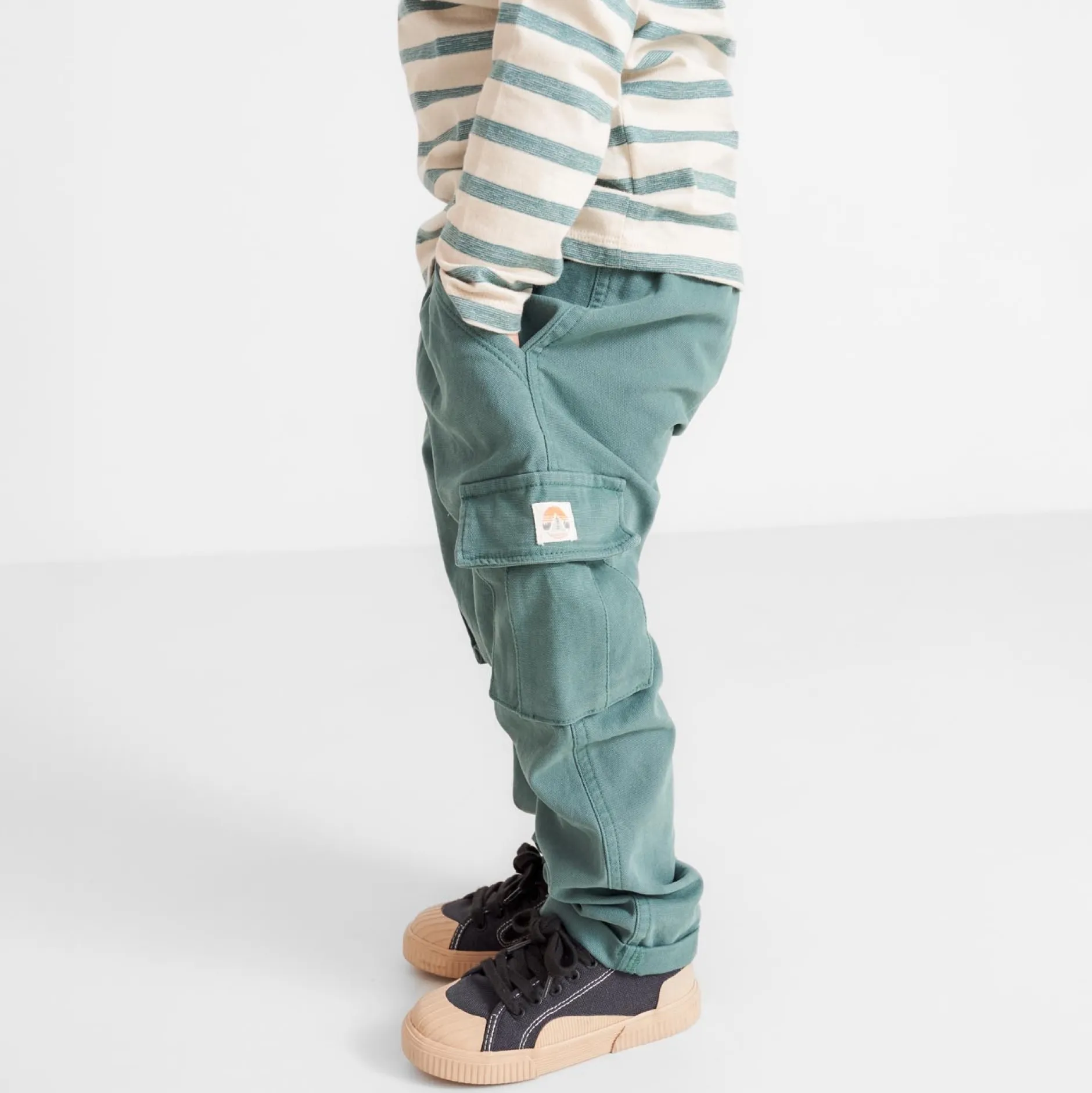 Broeken & Tuinbroeken|Broeken & Leggings*Prénatal peuter broek effen groen Dark Green Blue