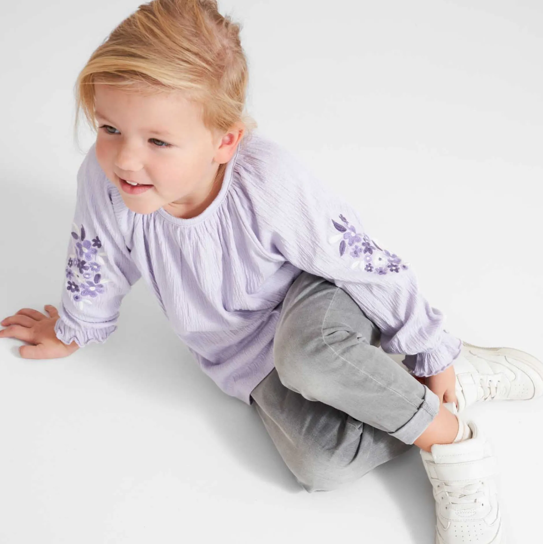 Jeans|Broeken & Leggings*Prénatal peuter broek effen grijs Light Grey Denim