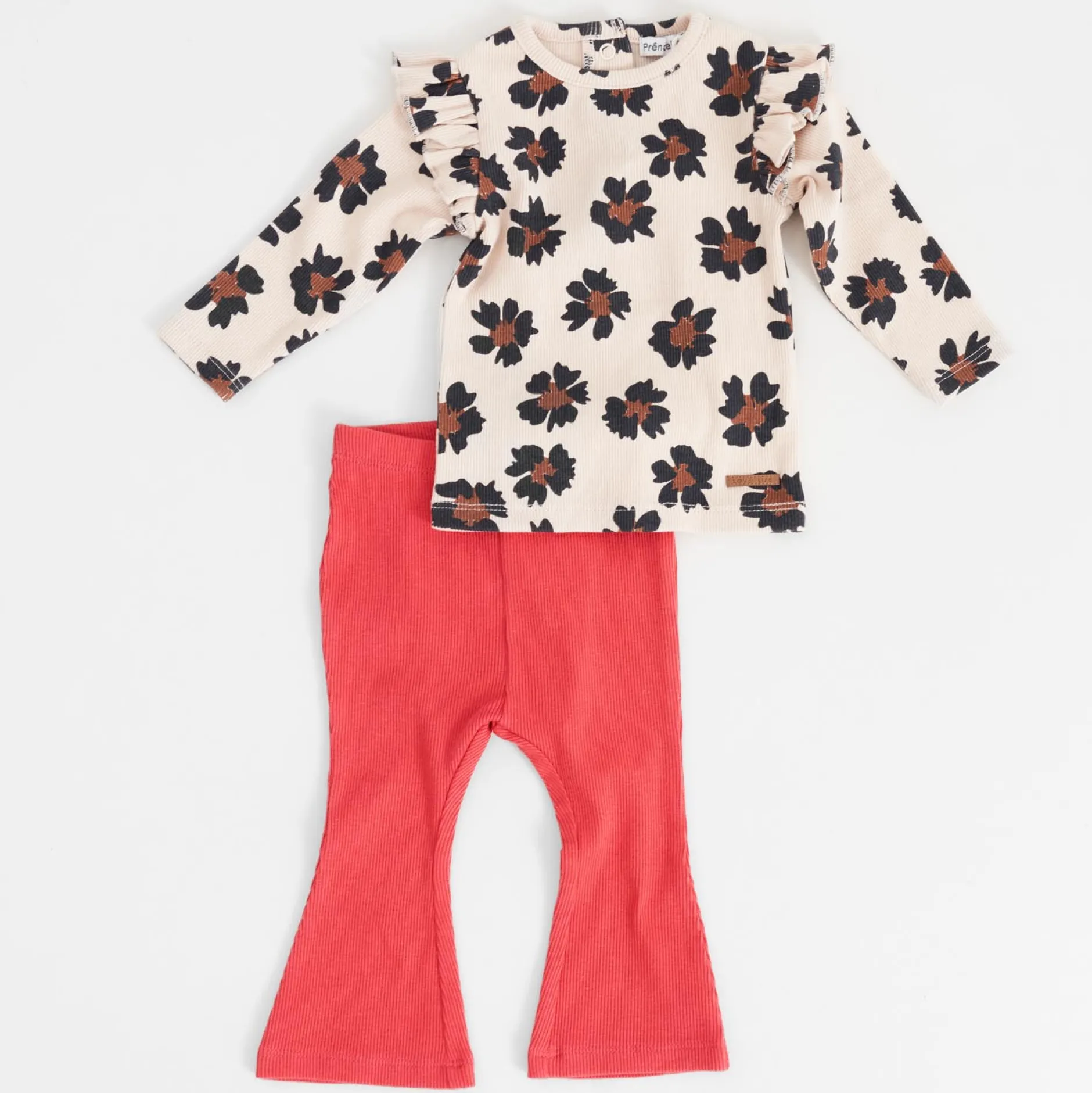 Broeken & Leggings|Broeken & Leggings*Prénatal peuter broek effen rood Fuchsia Red