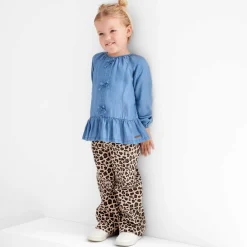 Broeken & Leggings|Broeken & Leggings*Prénatal peuter broek  panterprint bruin Sandbrown