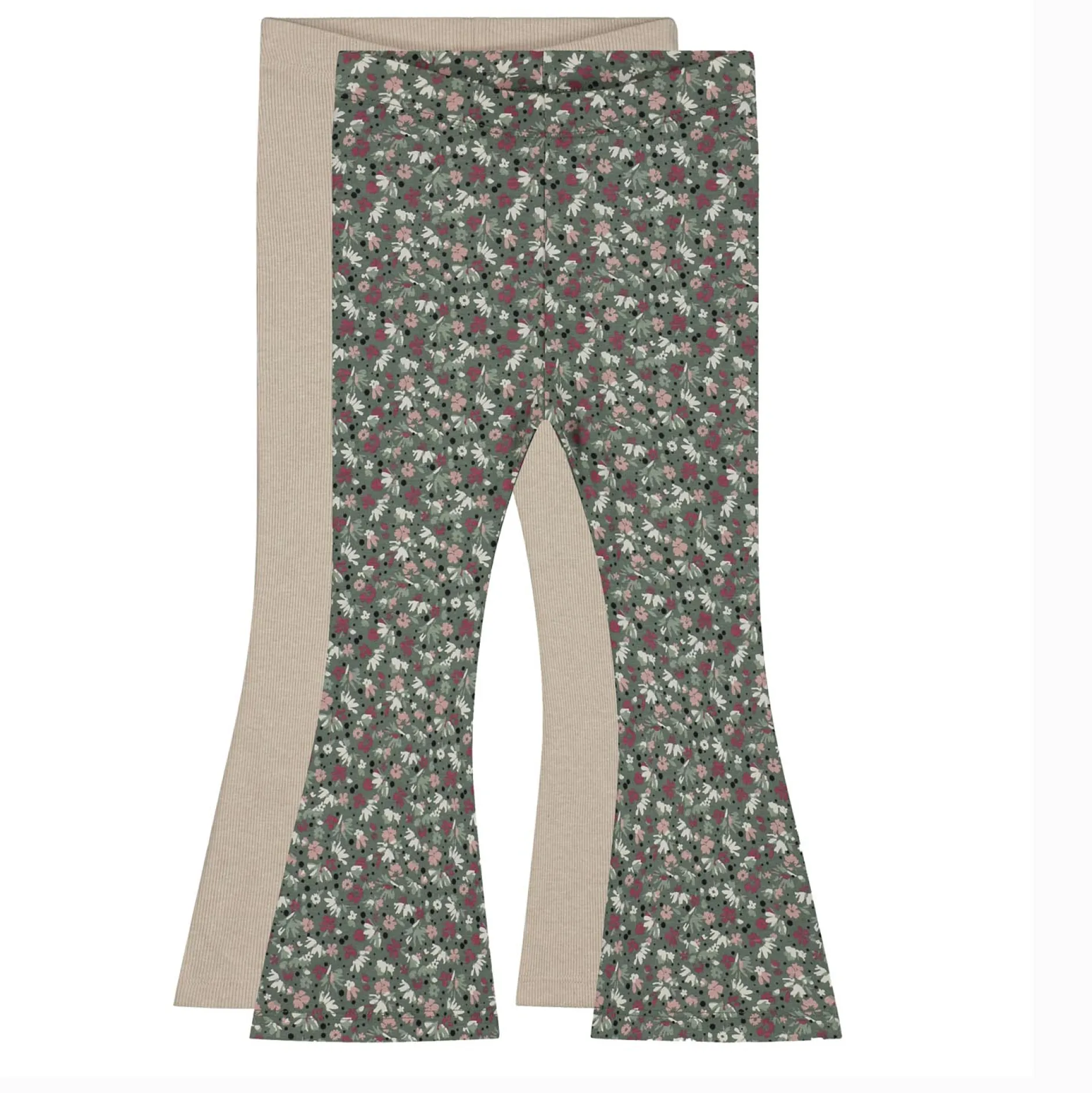 Broeken & Leggings|Broeken & Leggings*Prénatal peuter broeken 2 stuks all over print beige Light Brown Melange