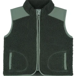 Truien & Vesten|Vesten*Prénatal peuter gilet mouwloos meerkleurig groen Leaf Gree