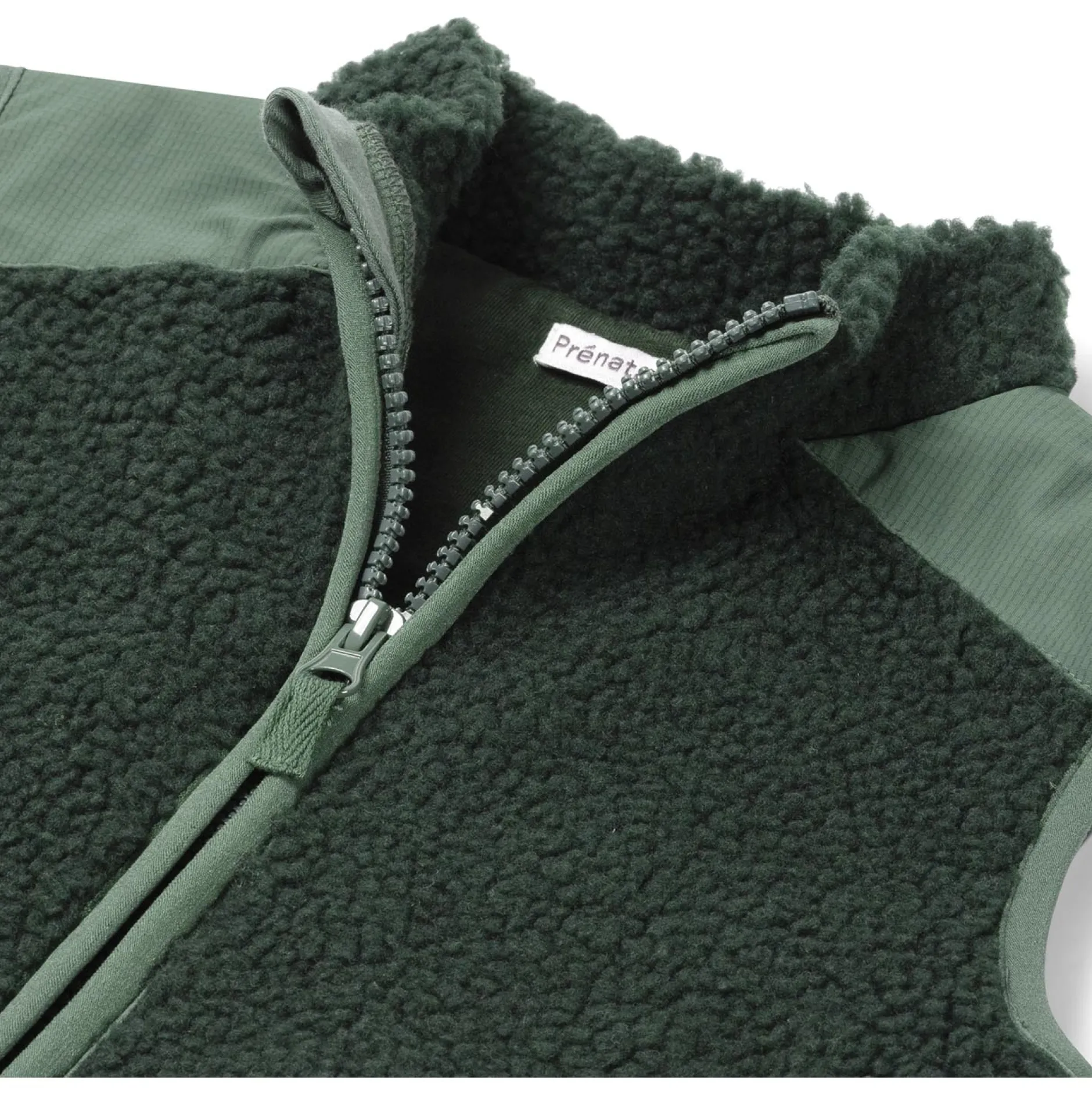 Truien & Vesten|Vesten*Prénatal peuter gilet mouwloos meerkleurig groen Leaf Gree