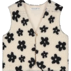 Truien & Vesten|Vesten*Prénatal peuter gilet mouwloos bloemen wit Off-White