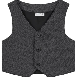 Truien & Vesten|Vesten*Prénatal peuter gilet mouwloos effen grijs Grey Melee Dark