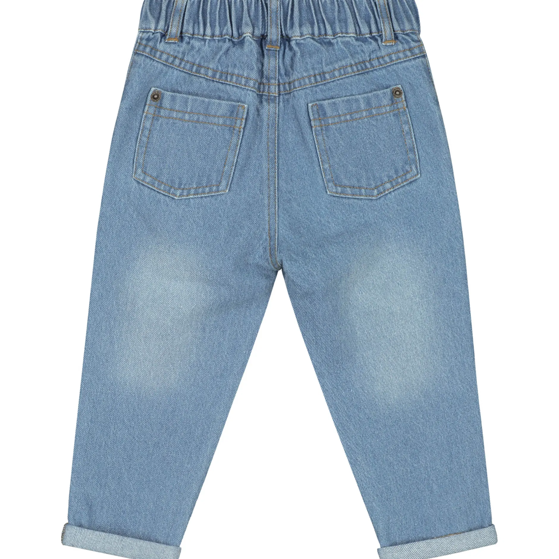 Jeans|Broeken & Tuinbroeken*Prénatal peuter jeans effen blauw Mid Blue Denim