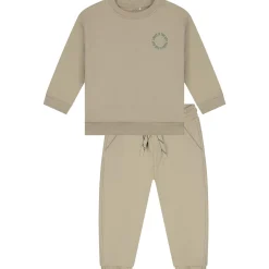 Truien & Vesten|Truien & Sweaters*Prénatal peuter joggingpak lange mouwen effen beige Mid Bisquit