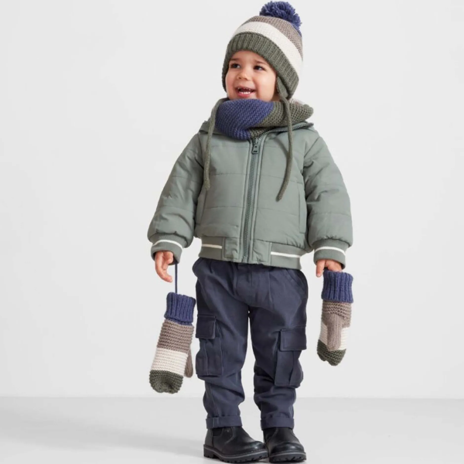 Accessoires|Accessoires*Prénatal peuter muts groen Smoke Green
