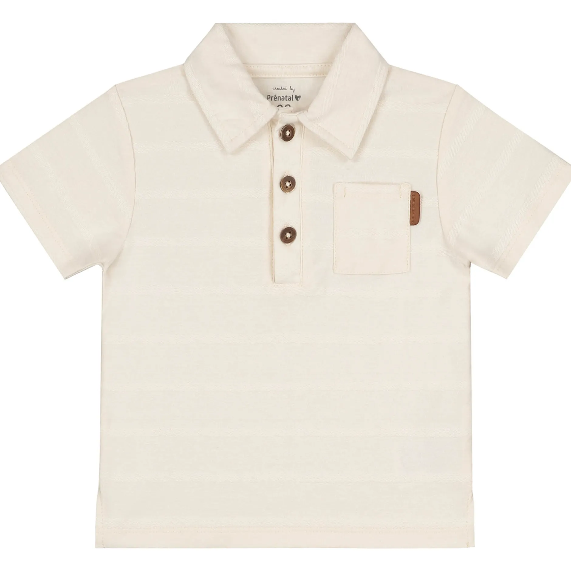Shirts & Blouses|Shirts & Blouses*Prénatal peuter polo korte mouwen effen beige Dark Off-White