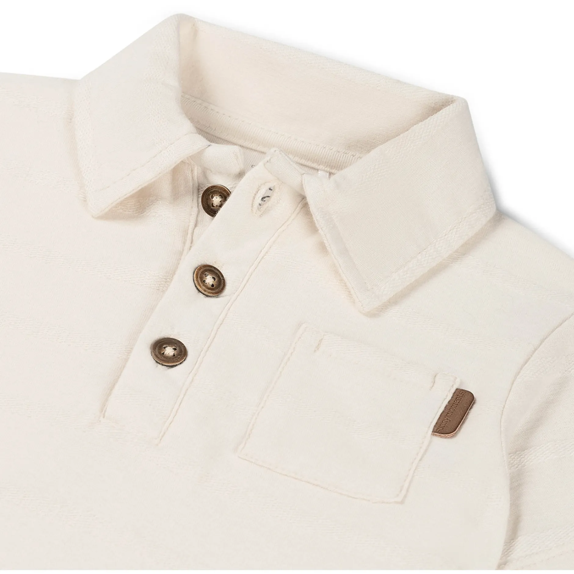Shirts & Blouses|Shirts & Blouses*Prénatal peuter polo korte mouwen effen beige Dark Off-White