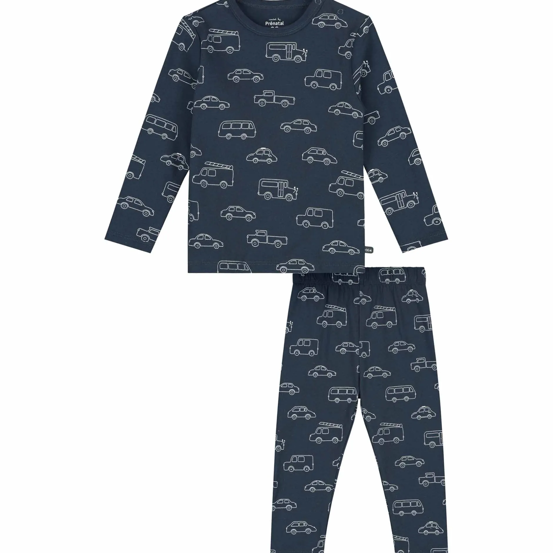 Pyjama's|Pyjama's*Prénatal peuter pyjama auto's blauw Dark Bluegrey