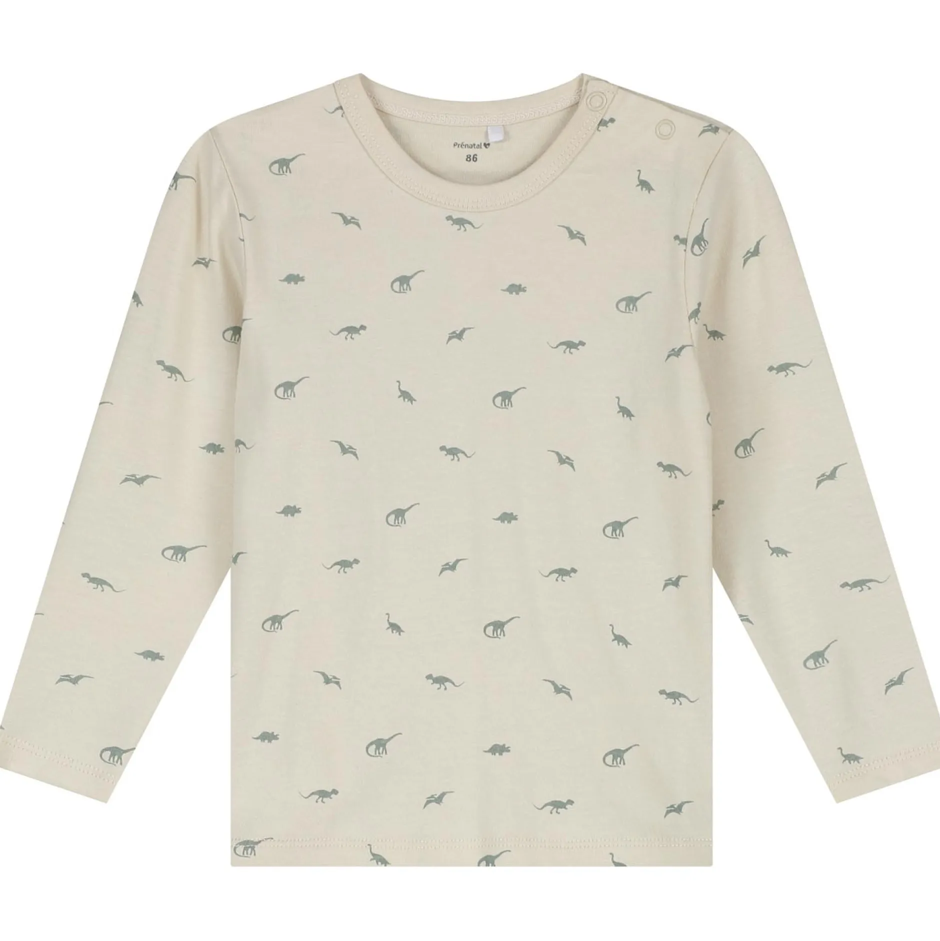 Pyjama's|Pyjama's*Prénatal peuter pyjama kleine dino beige Dark Ecru