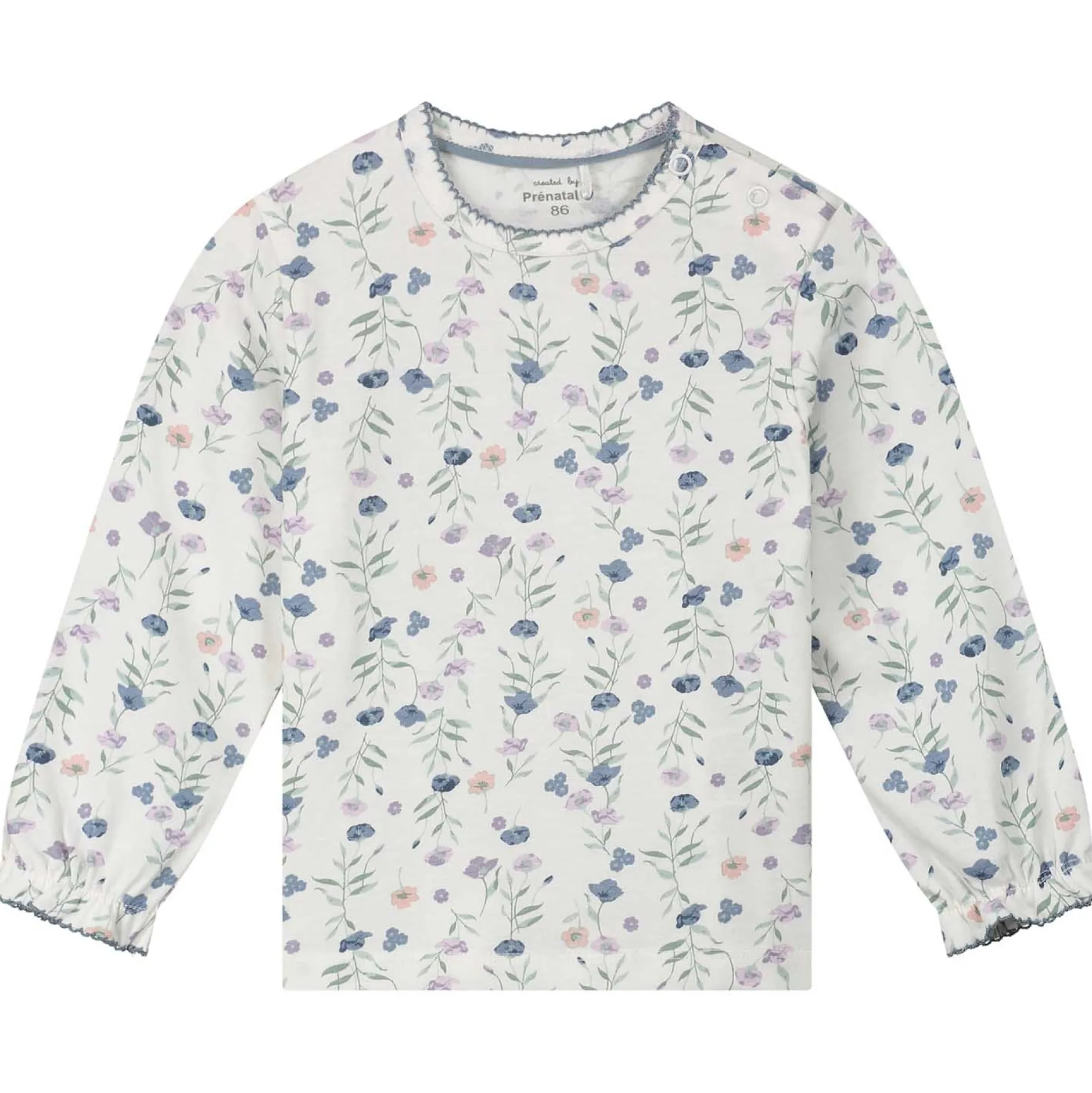 Pyjama's|Pyjama's*Prénatal peuter pyjama poppy bloem wit Ivoor Wit