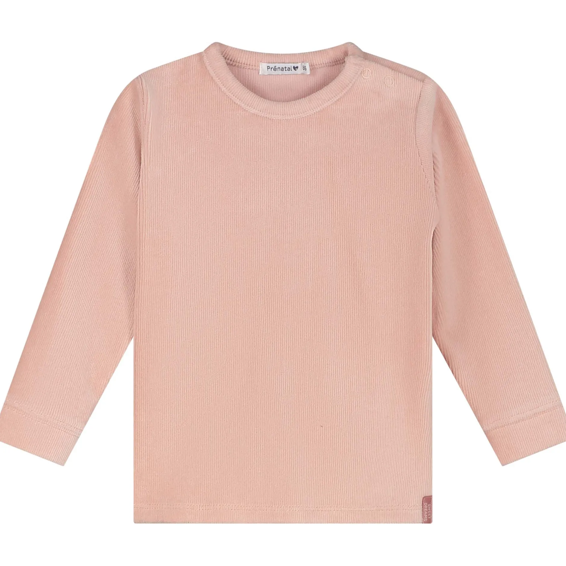 Pyjama's|Pyjama's*Prénatal peuter pyjama rib velour roze Powder Pink