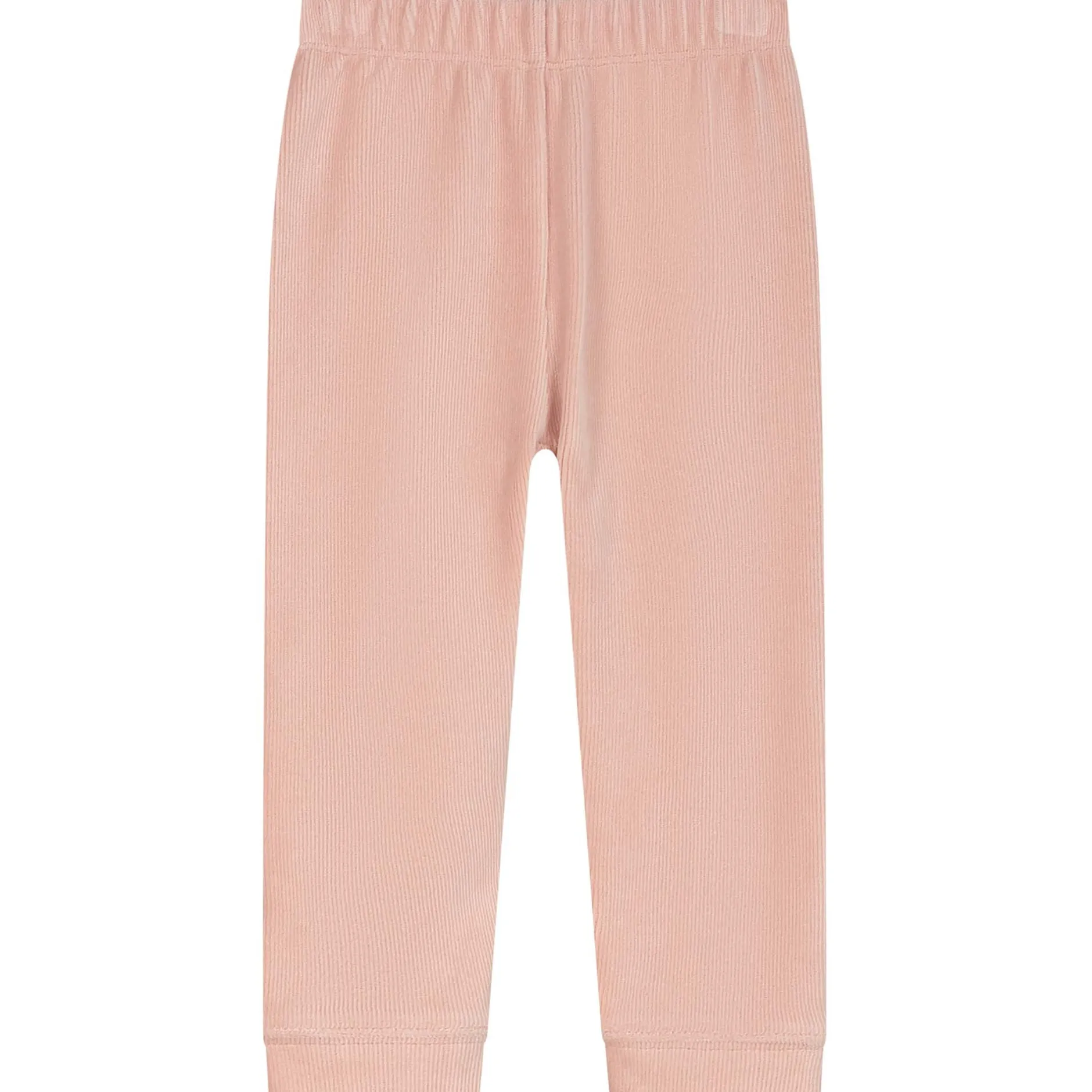 Pyjama's|Pyjama's*Prénatal peuter pyjama rib velour roze Powder Pink