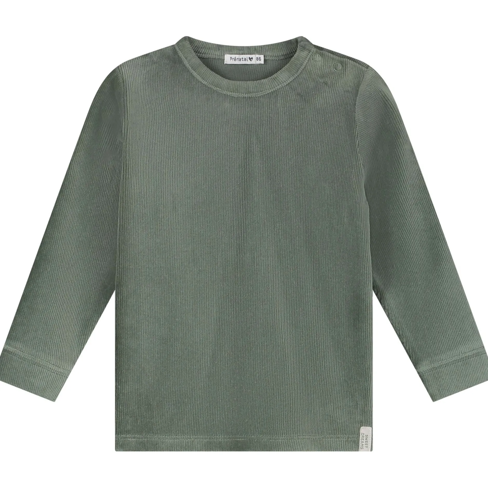 Pyjama's|Pyjama's*Prénatal peuter pyjama rib velour groen Dark Greenshade