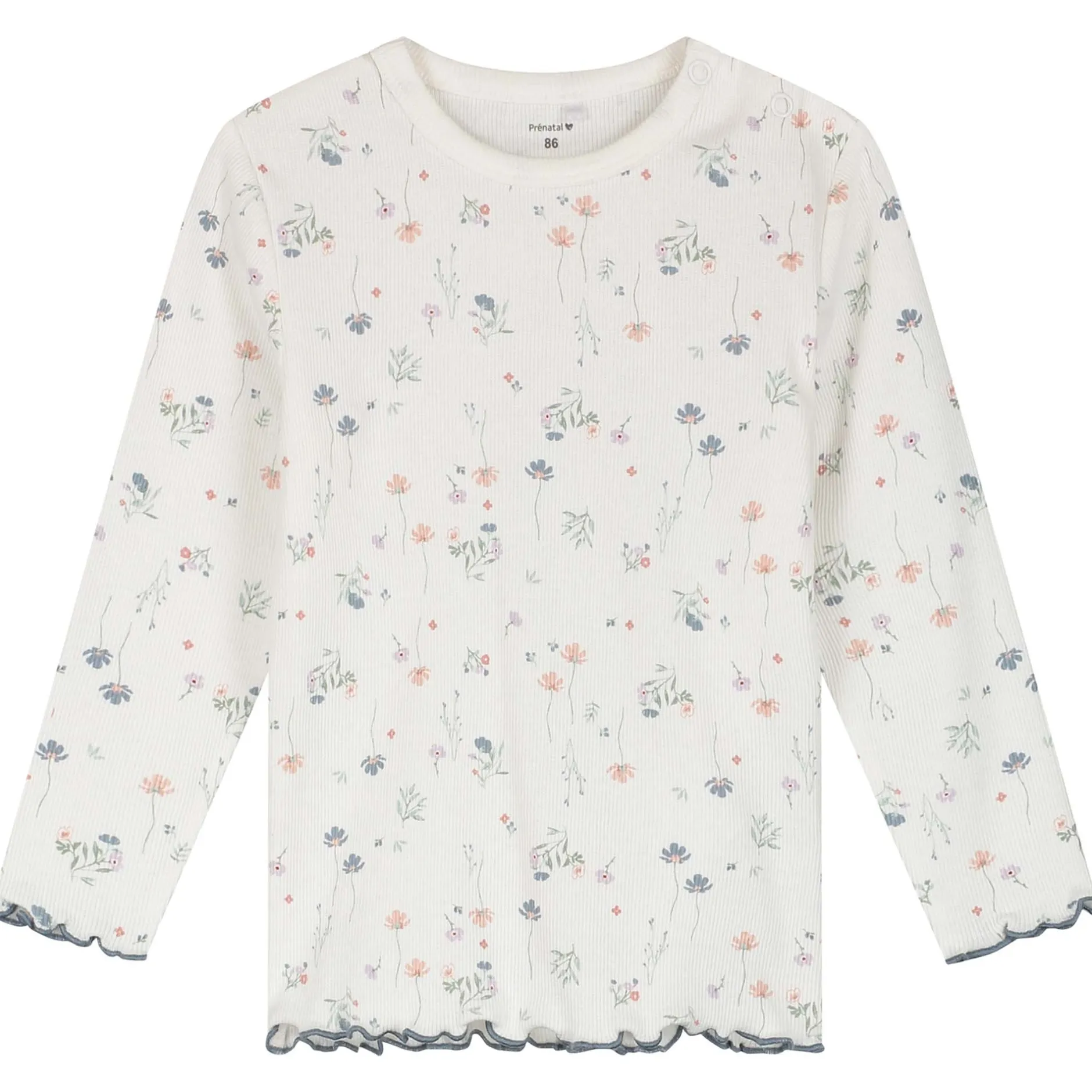 Pyjama's|Pyjama's*Prénatal peuter pyjama romantische rib wit Ivory White