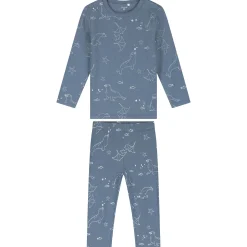 Pyjama's|Pyjama's*Prénatal peuter pyjama zeehond rib blauw Steel Blue