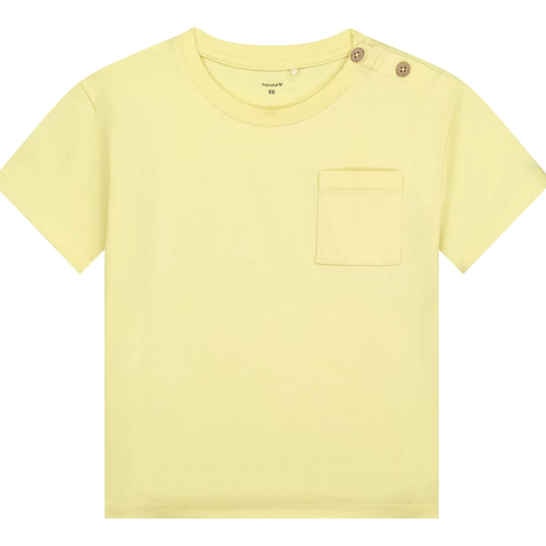 Shirts & Blouses|Shirts & Blouses*Prénatal peuter shirt korte mouwen effen geel Light Lemon Yellow