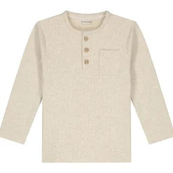 Shirts & Blouses|Shirts & Blouses*Prénatal peuter shirt lange mouwen effen bruin Soft Brown Melange