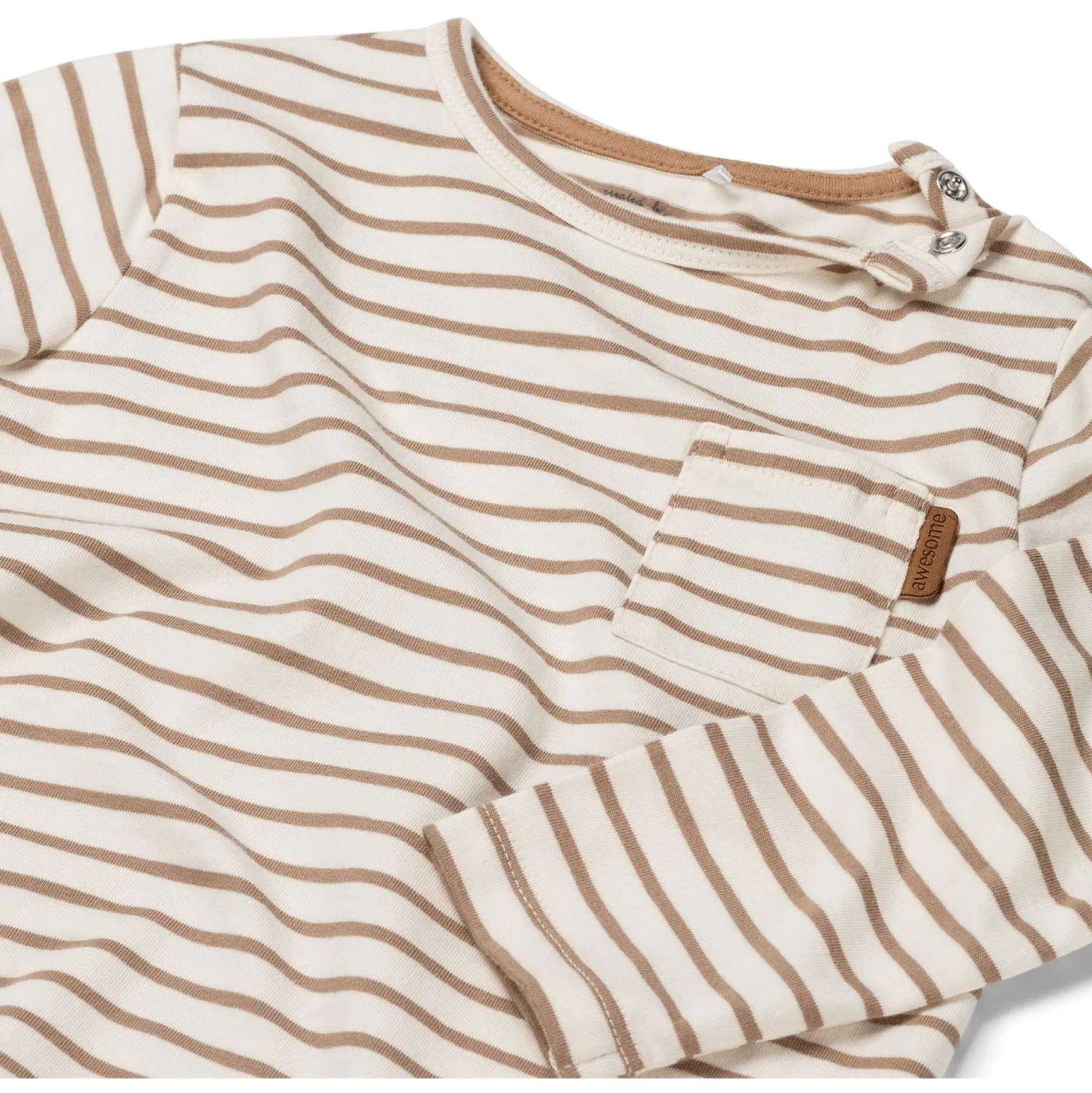 Shirts & Blouses|Shirts & Blouses*Prénatal peuter shirt lange mouwen strepen bruin Light Mud Brown