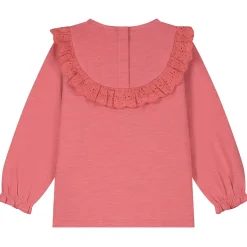 Shirts & Blouses|Shirts & Blouses*Prénatal peuter shirt lange mouwen effen roze Dark Coral Red