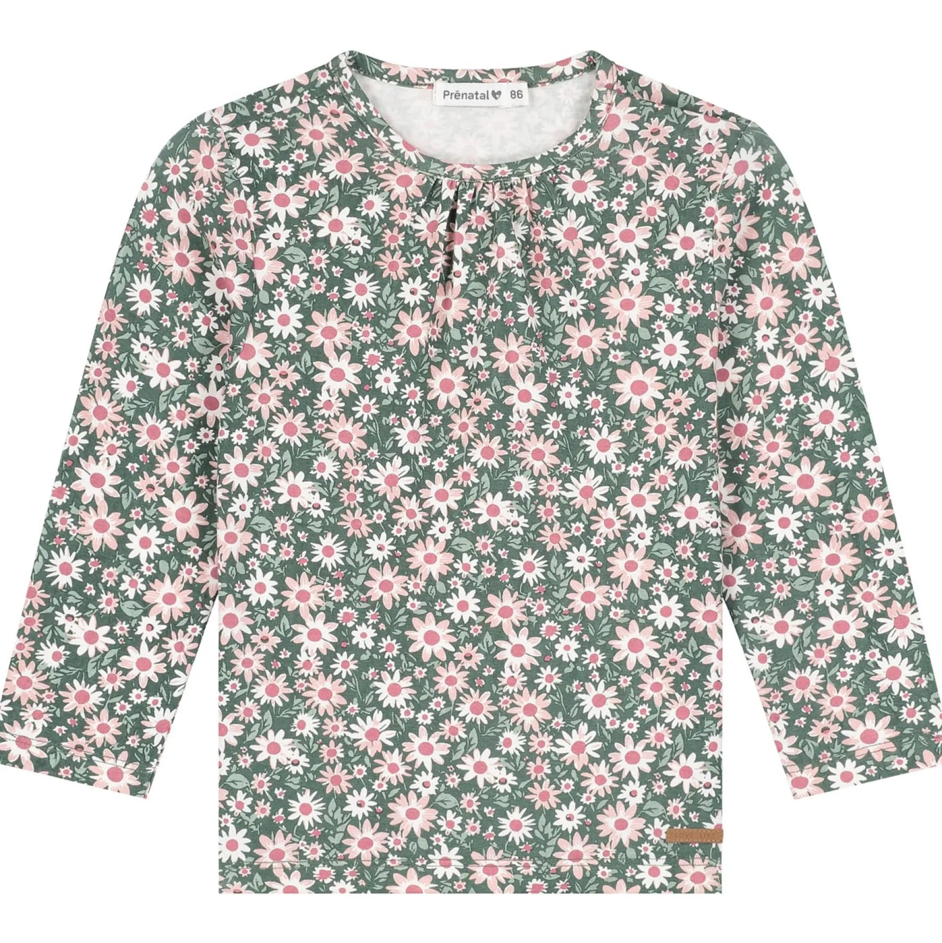 Shirts & Blouses|Shirts & Blouses*Prénatal peuter shirt lange mouwen bloemen multi Dark Mint Green