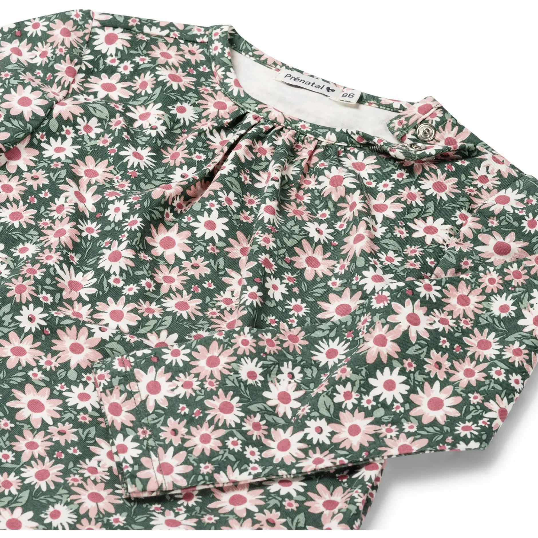 Shirts & Blouses|Shirts & Blouses*Prénatal peuter shirt lange mouwen bloemen multi Dark Mint Green