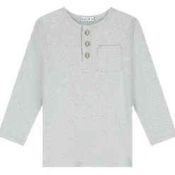 Shirts & Blouses|Shirts & Blouses*Prénatal peuter shirt lange mouwen effen grijs Dark Brown Melange