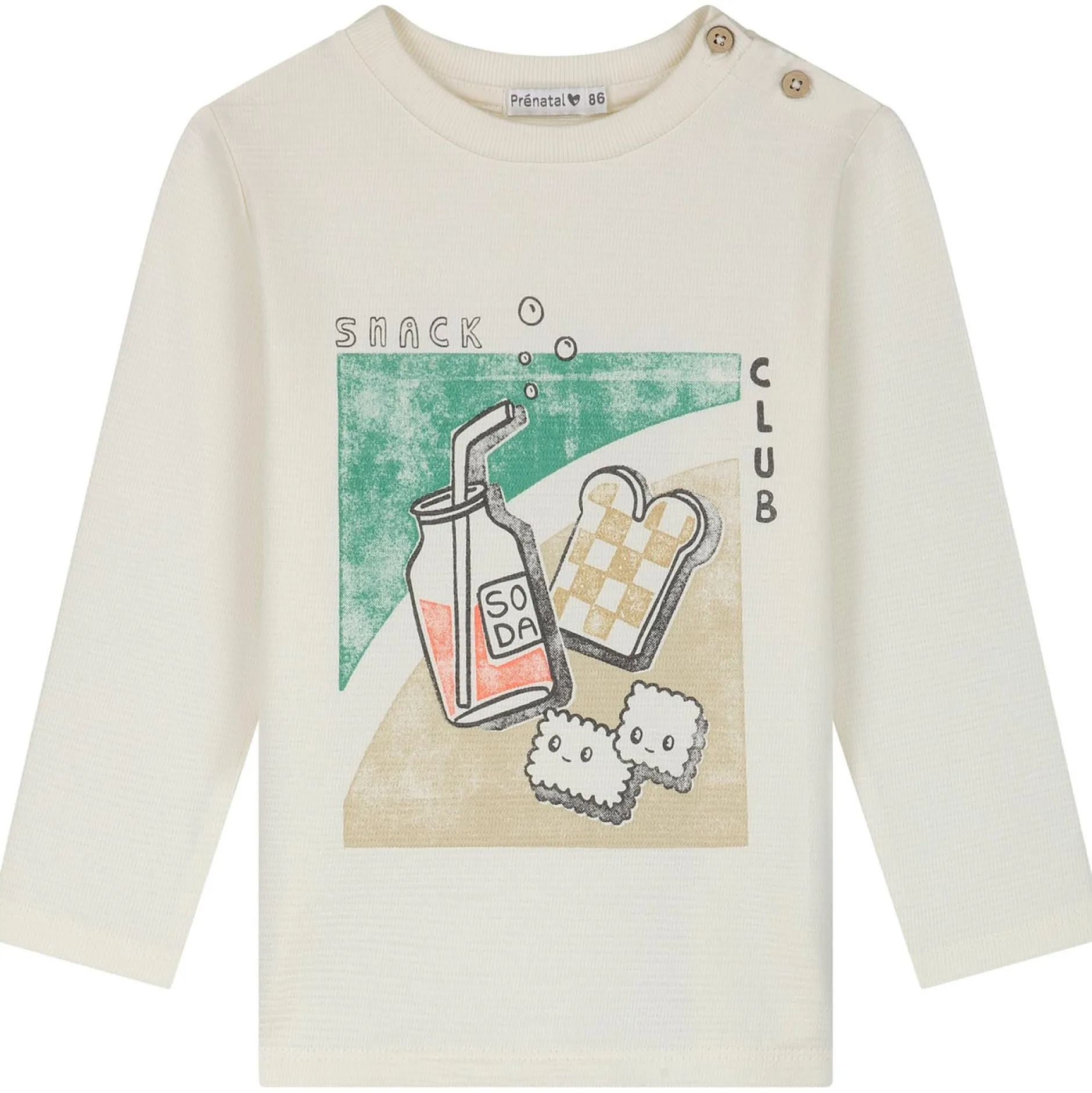 Shirts & Blouses|Shirts & Blouses*Prénatal peuter shirt lange mouwen printopdruk multi Dark Off-White