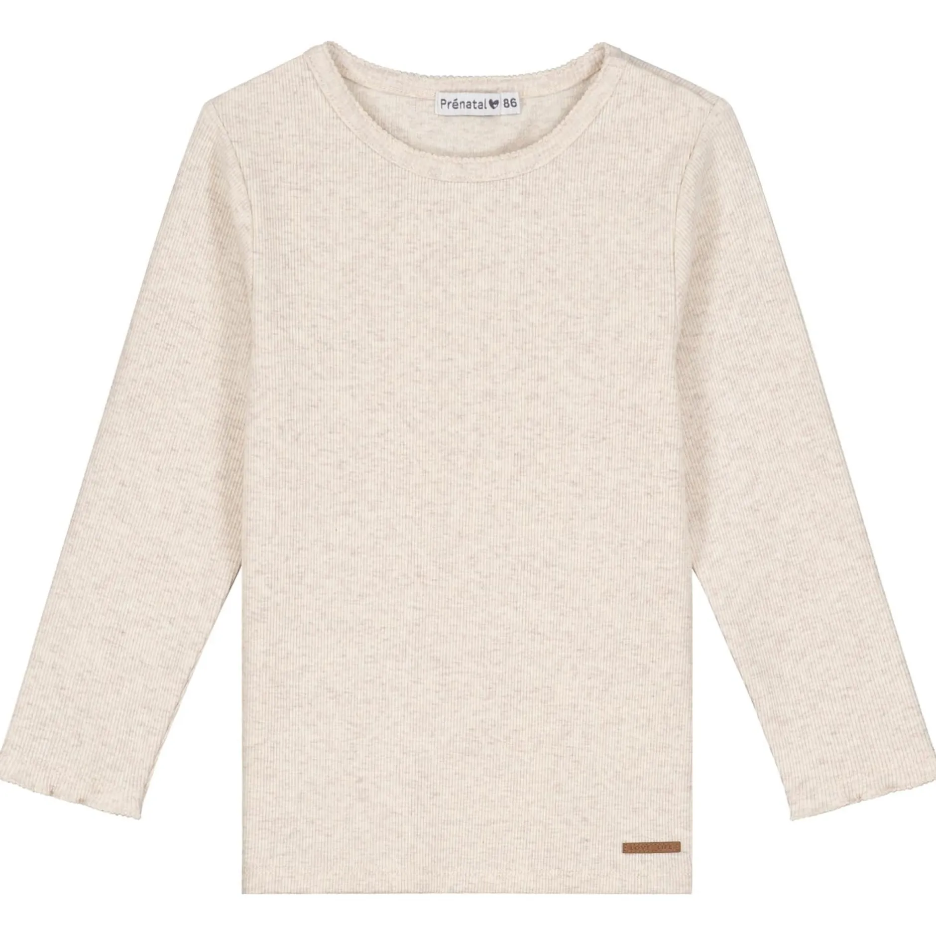 Shirts & Blouses|Shirts & Blouses*Prénatal peuter shirt lange mouwen effen beige Light Brown Melange