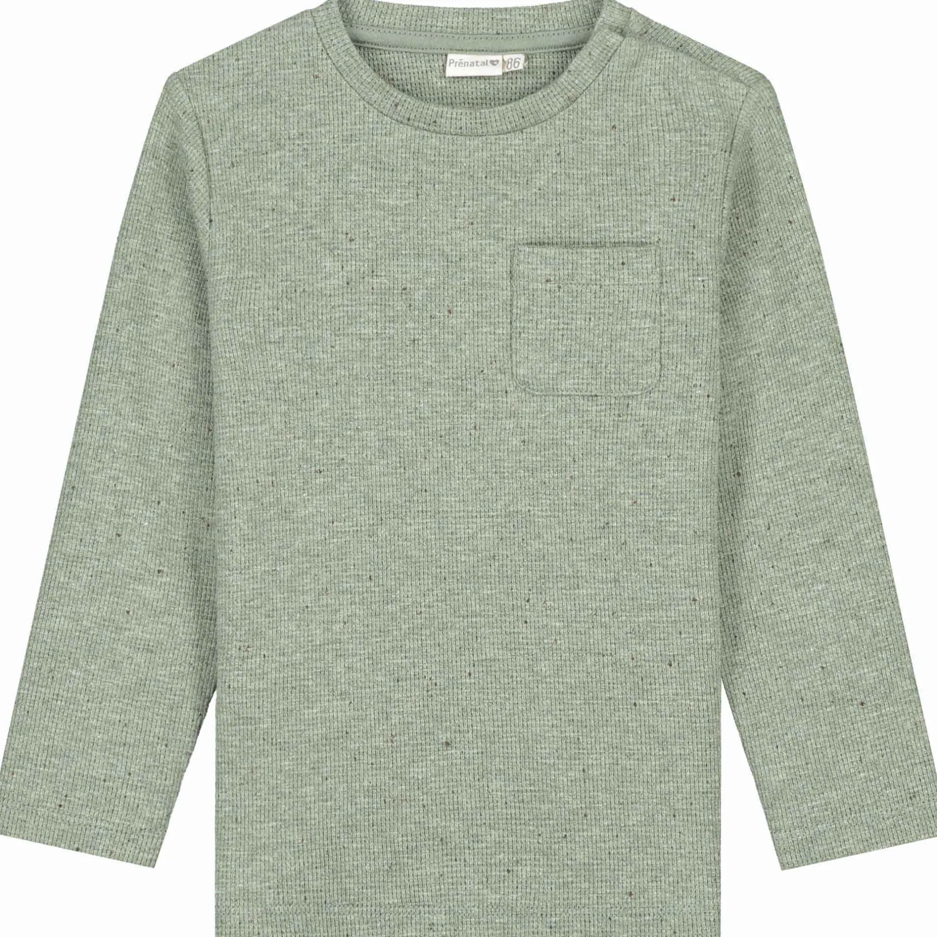 Shirts & Blouses|Shirts & Blouses*Prénatal peuter shirt lange mouwen effen groen Light Khaki Green