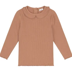 Shirts & Blouses|Shirts & Blouses*Prénatal peuter shirt lange mouwen effen bruin Mud Brown