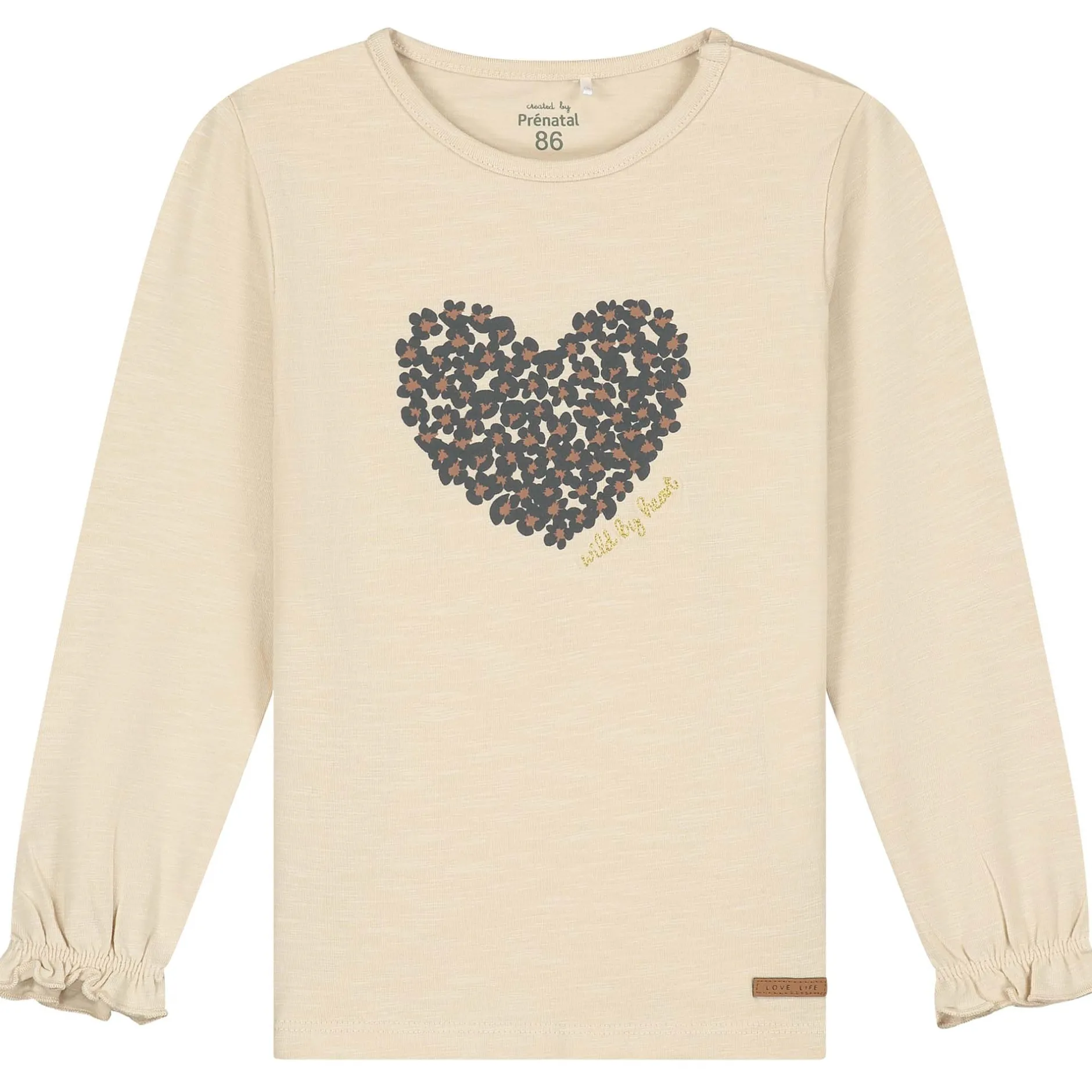 Shirts & Blouses|Shirts & Blouses*Prénatal peuter shirt lange mouwen printopdruk beige Almond