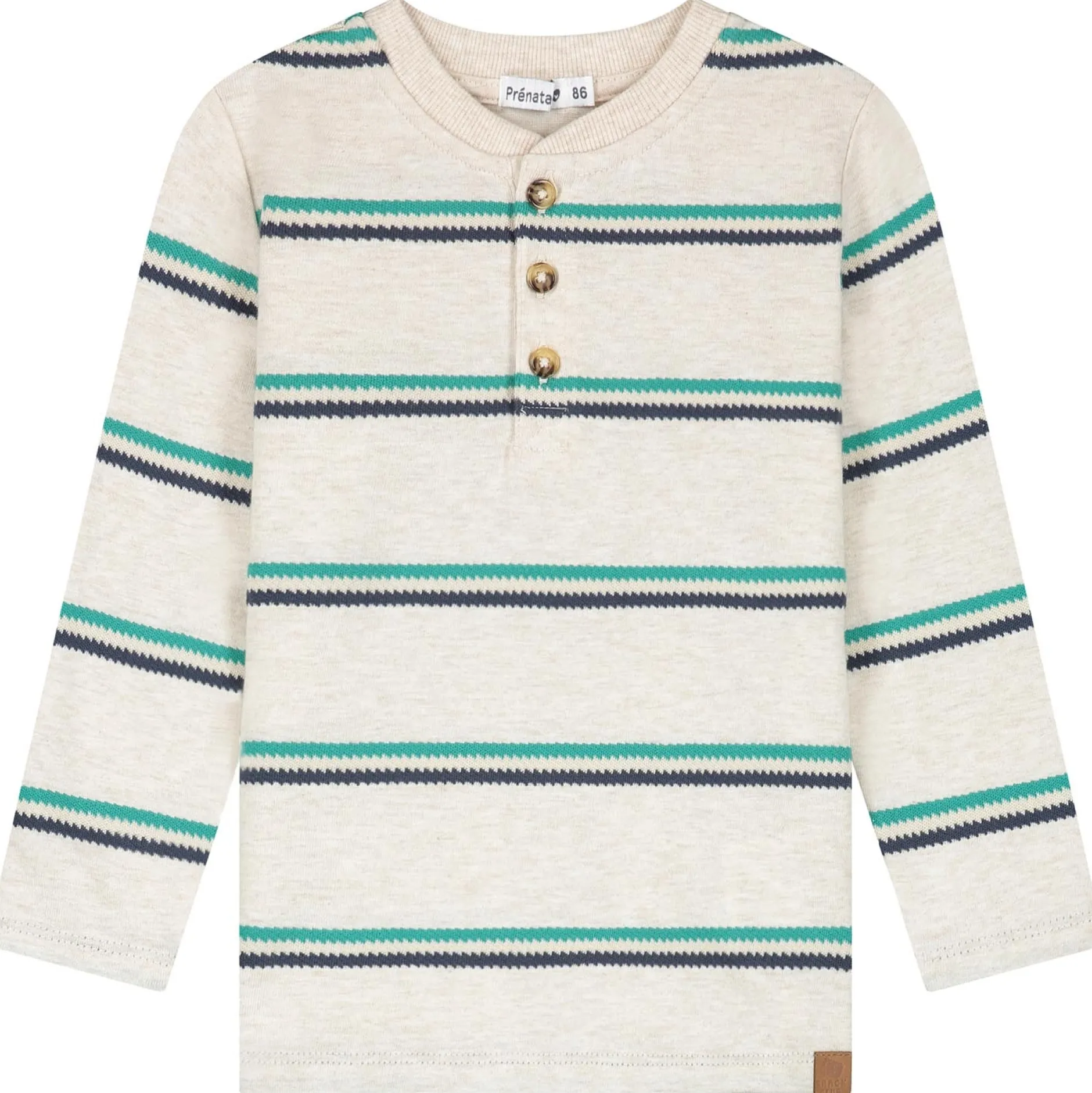 Shirts & Blouses|Shirts & Blouses*Prénatal peuter shirt lange mouwen strepen multi Soft Brown Melange
