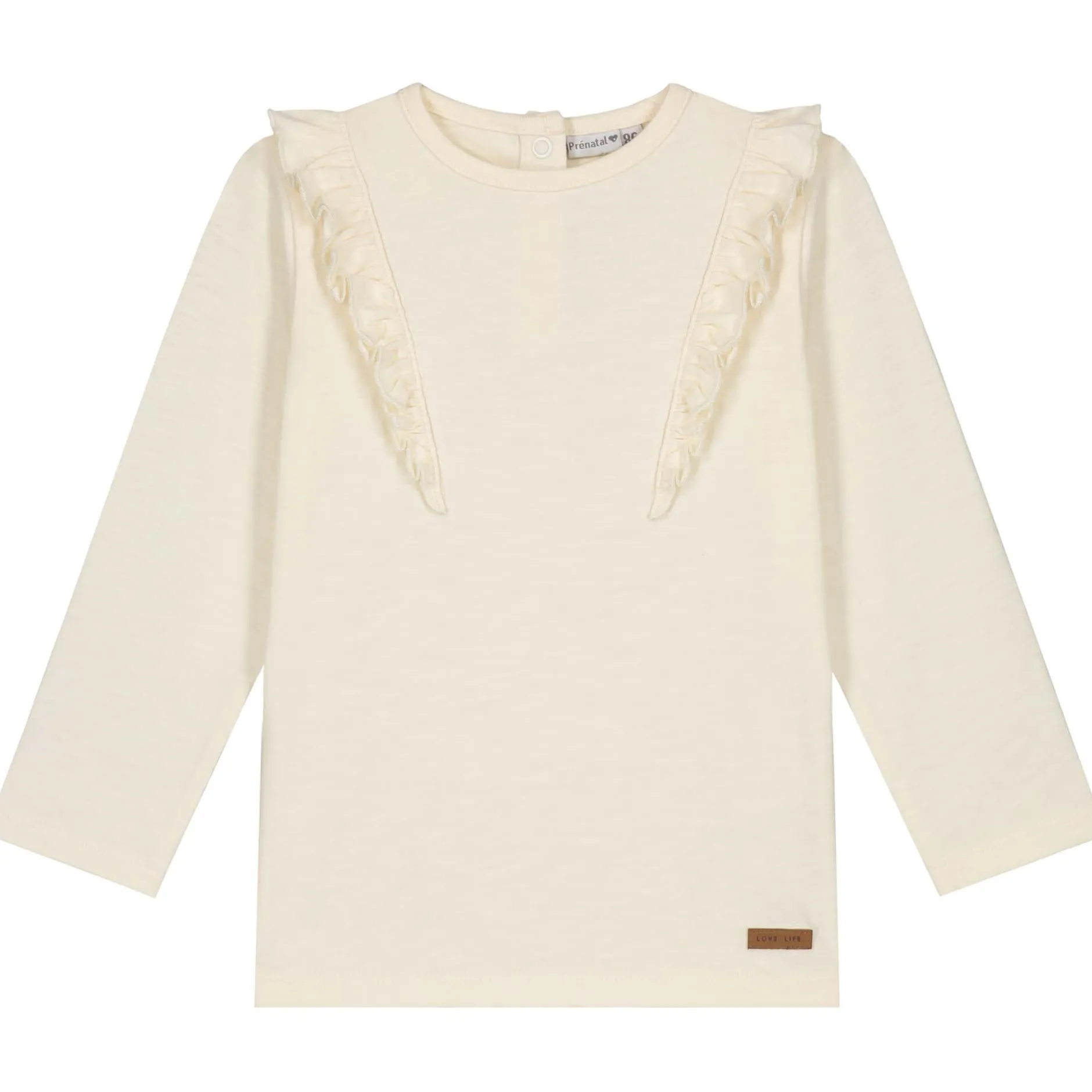 Shirts & Blouses|Shirts & Blouses*Prénatal peuter shirt lange mouwen effen beige Dark Off-White