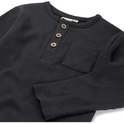 Shirts & Blouses|Shirts & Blouses*Prénatal peuter shirt lange mouwen effen antraciet Dark Stone Grey