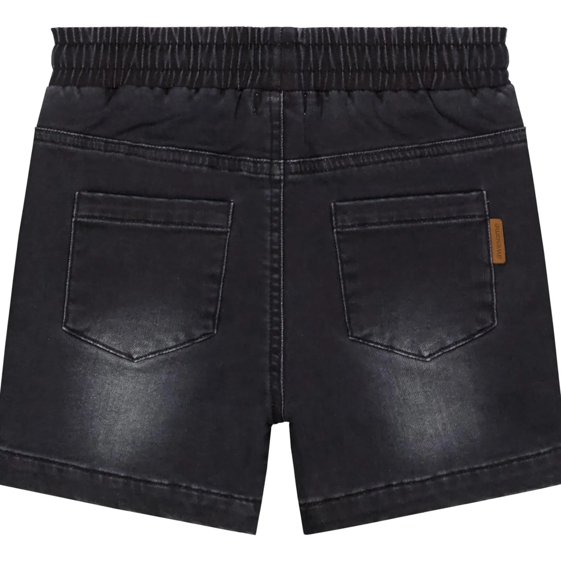 Broeken & Tuinbroeken|Broeken & Leggings*Prénatal peuter short effen zwart Black Denim
