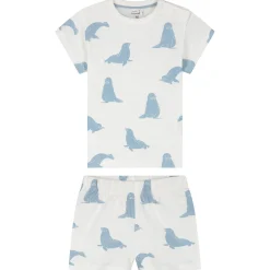 Pyjama's|Pyjama's*Prénatal peuter shortama 2 stuks blauw Ivoor Wit