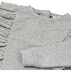 Truien & Vesten|Shirts & Blouses*Prénatal peuter sweater glitter lange mouwen melee grijs Light Stone Melange