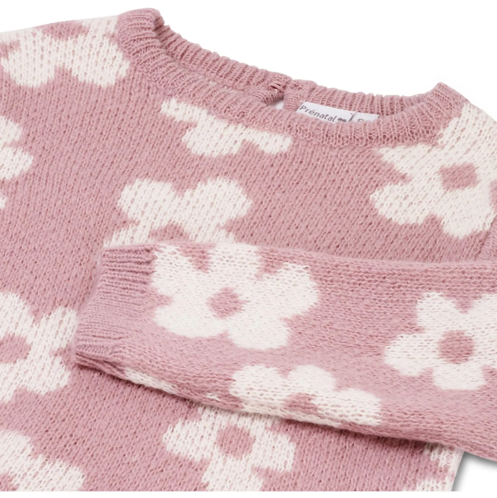 Truien & Vesten|Shirts & Blouses*Prénatal peuter sweater lange mouwen bloemen roze Light Pinkshade