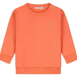 Truien & Vesten|Truien & Sweaters*Prénatal peuter sweater lange mouwen effen oranje Coralred