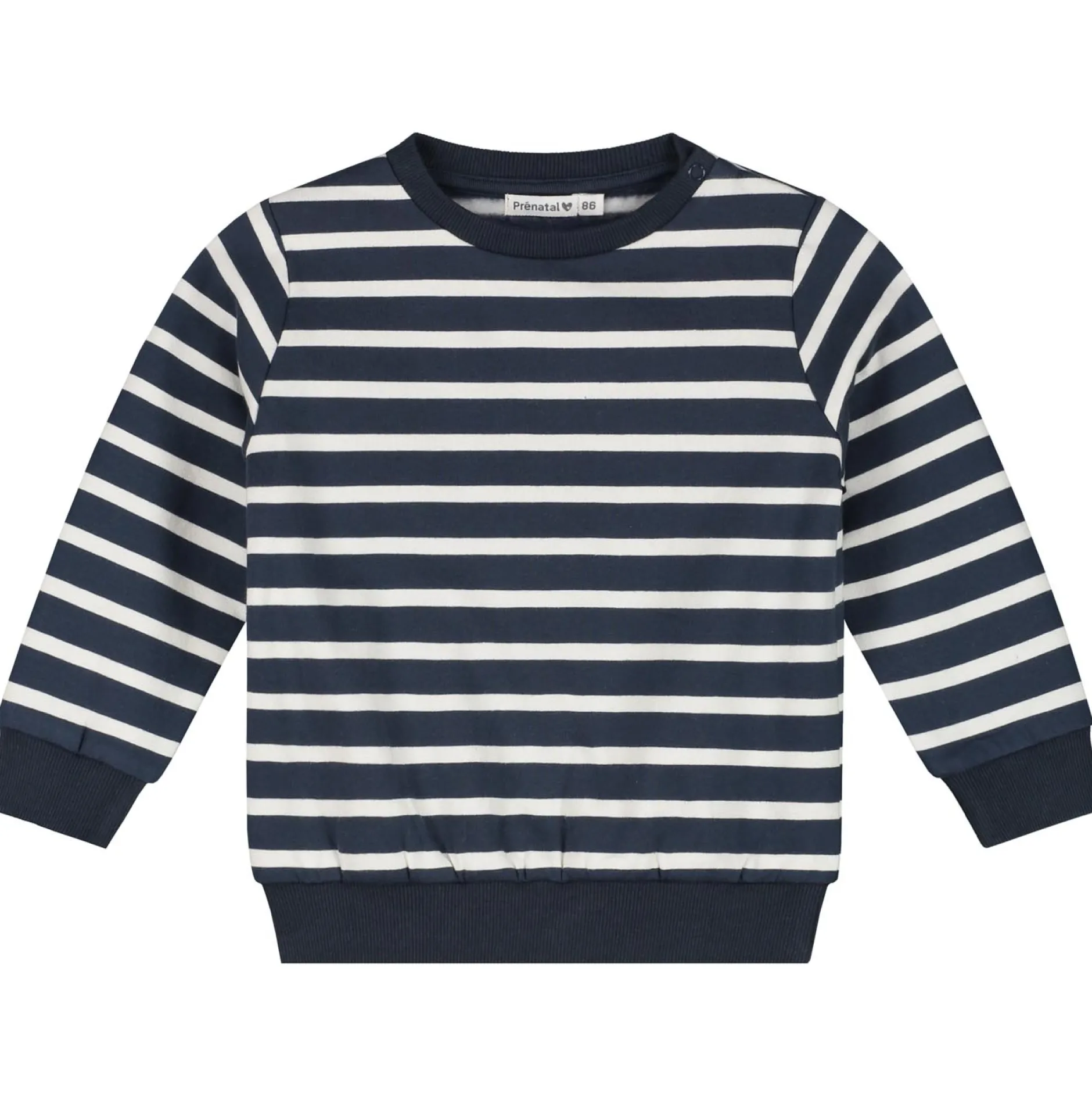 Truien & Vesten|Truien & Sweaters*Prénatal peuter sweater lange mouwen strepen antraciet Dark Bluegrey
